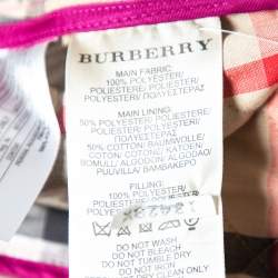 Pre Owned Burberry Brit Fuschia Pink Synthetic Quilted Jacket L