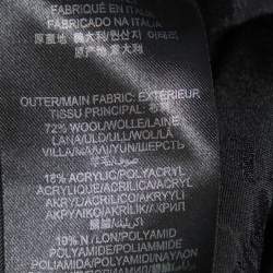 Pre Owned Burberry Grey Boucle Ruched Collared Blazer & Pencil Skirt Set S