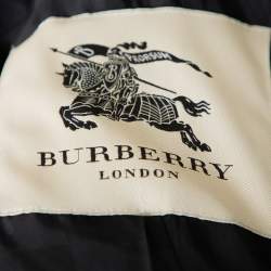 مملوكة مسبقًا معطف بربري حزام صدرية مزدوجة كشمير و صوف أسود مقاس صغير (سمول)