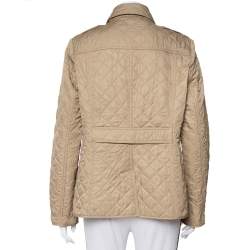 مملوكة مسبقًا Burberry Brit Beige Cotton Quilted Ashurst Jacket L