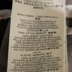 Pre Owned Burberry Beige Cotton & Leather Double Breasted Trench Coat M