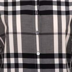 Pre Owned Burberry Monochrome Cotton House Checkered Button Front Shirt M