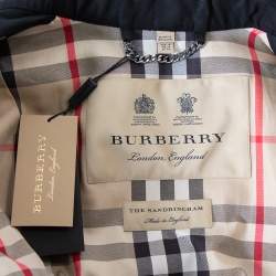 Pre Owned Burberry Black Cotton Double Breasted Belted The Sandringham Extra Long Trench Coat M