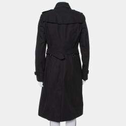 Pre Owned Burberry Black Cotton Double Breasted Belted The Sandringham Extra Long Trench Coat M