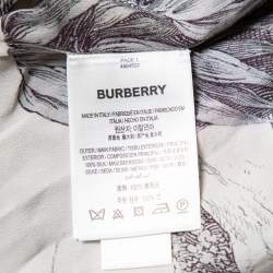 Pre Owned Burberry Cream Montage Printed Silk button Front Shirt M