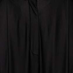 Pre Owned Burberry Black Jersey Strap Detail Tailored Trousers M