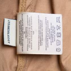 Pre Owned Burberry Vintage Beige Cotton Zip Front Jacket L