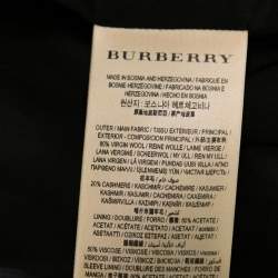 مملوكة مسبقًا Burberry Black Wool & Fur Lined Double Breasted Long Jacket M