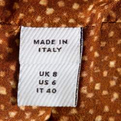 Pre Owned Burberry Brown Wool Contrast Collar Trim Button Front Jacket S