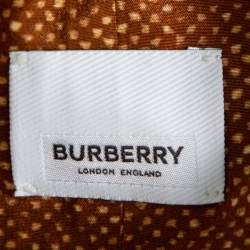 Pre Owned Burberry Brown Wool Contrast Collar Trim Button Front Jacket S