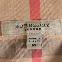 Pre Owned Burberry Beige Nova Check Cotton Button Front Shirt M