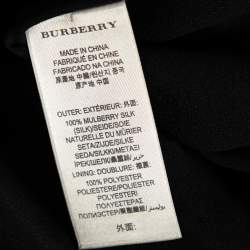 مملوكة مسبقًا توب بربري حرير أسود مزين مجمع سحاب أمامي مقاس وسط (ميديوم)