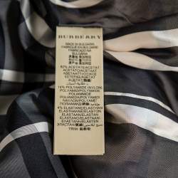 Pre Owned Burberry Black Knit Belted Trench Coat M