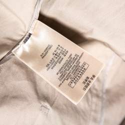 مملوكة مسبقًا معطف بربري كانفاس قطن بيج بصفين أزرار وحزام مقاس متوسط - ميديوم