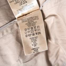 مملوكة مسبقًا معطف بربري كانفاس قطن بيج بصفين أزرار وحزام مقاس متوسط - ميديوم