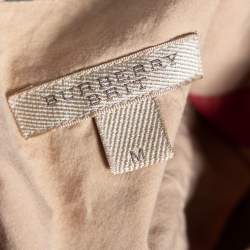 Pre Owned Burberry Brit Beige Checkered Cotton Button Front Shirt M