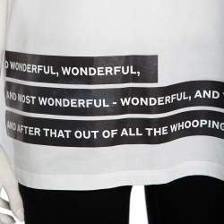 مملوكة مسبقًا Burberry White Montage Printed Cotton Round Neck Oversized T-Shirt L