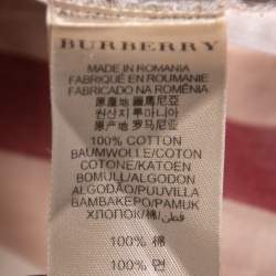 Pre Owned Burberry Brit Light Pink Giant Checkered Cotton Button Front Shirt M