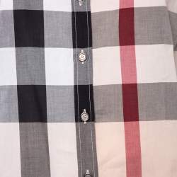 Pre Owned Burberry Brit Light Pink Giant Checkered Cotton Button Front Shirt M