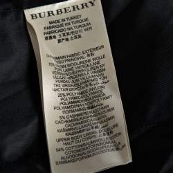 مملوكة مسبقًا معطف بربري بريت صوف أسود بحزام بصفين أزرار مقاس صغير - سمول