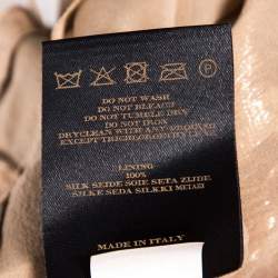 مملوكة مسبقًا Burberry Metallic Silk Puffed Sleeve Detail Blouse S