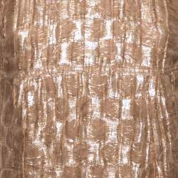 مملوكة مسبقًا Burberry Metallic Silk Puffed Sleeve Detail Blouse S