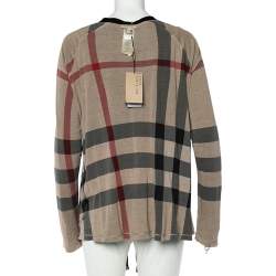 Pre Owned Burberry Black Modal Reversible Open Front Cardigan XL 