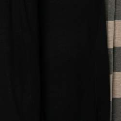 Pre Owned Burberry Black Modal Reversible Open Front Cardigan XL 