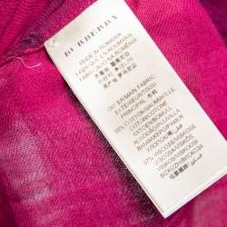 Pre Owned Burberry Pink Exploded Plaid Cotton Tunic M