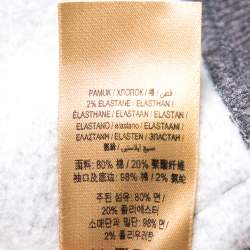 Pre Owned Burberry Grey Knit Zip-Front Detail Hooded Sweatshirt XS