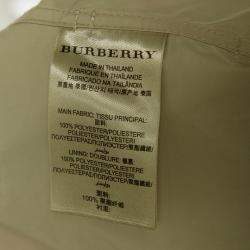 Pre Owned Burberry Light Beige Synthetic Double Breasted Belted Trench Coat M