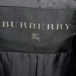 مملوكة مسبقًا Burberry Grey Cashmere & Wool Smocked Peplum Jacket M