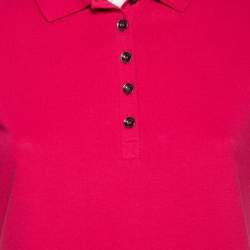 Burberry Pink Cotton Pique Polo T-Shirt M