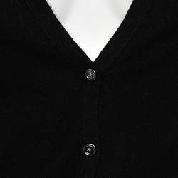 Pre Owned Burberry Brit Black Cashmere Button Front Cardigan XS