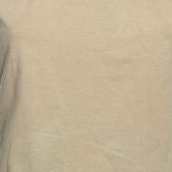 Pre Owned تي شيرت بربري قطن مرن بيج مزين رقعة كاروهات نوفا أكمام قصيرة مقاس كبير (لارج)