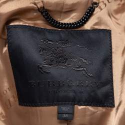 Pre Owned Burberry Prorsum Beige Cotton Double Breasted Belted Trench Coat S