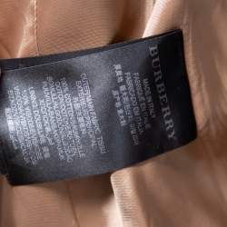 Pre Owned Burberry Prorsum Beige Cotton Double Breasted Belted Trench Coat S