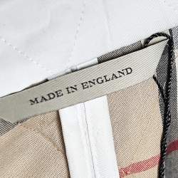 Burberry White Quilted Synthetic Zip Front Jacket S 