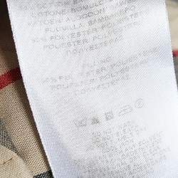 Burberry White Quilted Synthetic Zip Front Jacket S 