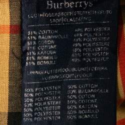 مملوكة مسبقًا معطف بربري ترنش قطن بيج بصفين أزرار مقاس كبير - لارج