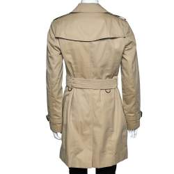 مملوكة مسبقًا معطف مطر بربري ذا ساندرينغهام بحزام بيج طويل S