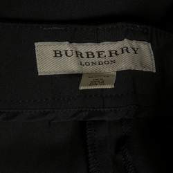 Burberry Black Wool Regular Fit Pants S