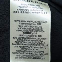 Pre Owned Burberry Black Black Crepe Zip Front Jacket M