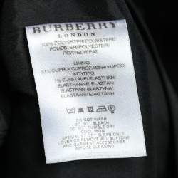 Pre Owned Burberry Black Synthetic Double Breasted Belted Mini Dress S
