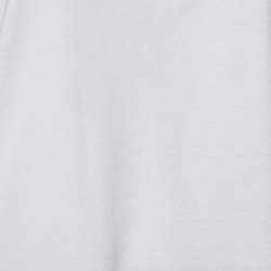 Pre Owned Burberry White Check Printed Cotton Round Neck T-Shirt L