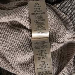 Pre Owned Burberry Brit Beige Housecheck Knit Crew Neck Short Sleeve Top M