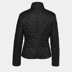 Pre Owned Burberry Black Quilted Zip Front Jacket M