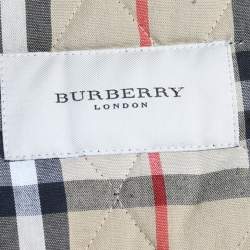 Pre Owned Burberry Black Quilted Zip Front Jacket M