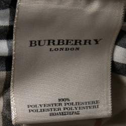 مملوكة مسبقًا Burberry Blue Quilted Synthetic Button Front Jacket M