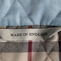 مملوكة مسبقًا Burberry Blue Quilted Synthetic Button Front Jacket M